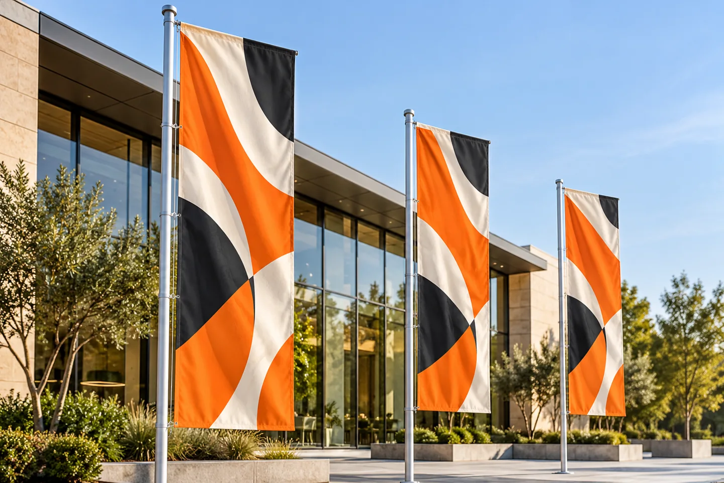 Drapeau publicitaire sur mesure avec impression personnalisée — Rendez votre marque visible
